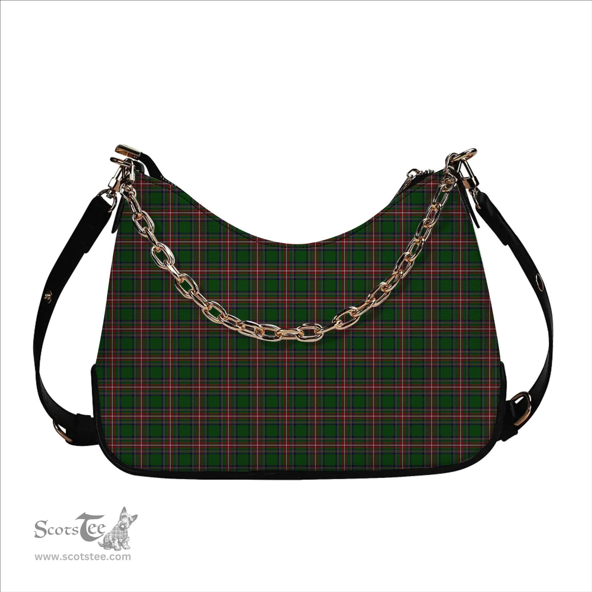 ScotsTee Shop Scottish Seller Tartan Handbag Women's Shoulder Bag With Chain