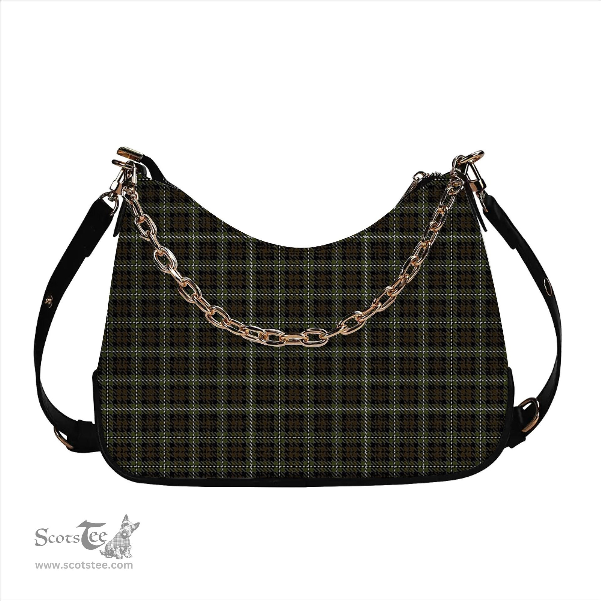 ScotsTee Shop Scottish Forbes of Druminnor Tartan Handbag Women's Shoulder Bag With Chain