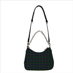 ScotsTee Shop Scottish Gary or Garry Tartan Handbag Women's Shoulder Bag With Chain