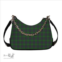 ScotsTee Shop Scottish Elphinstone Ancient Tartan Handbag Women's Shoulder Bag With Chain