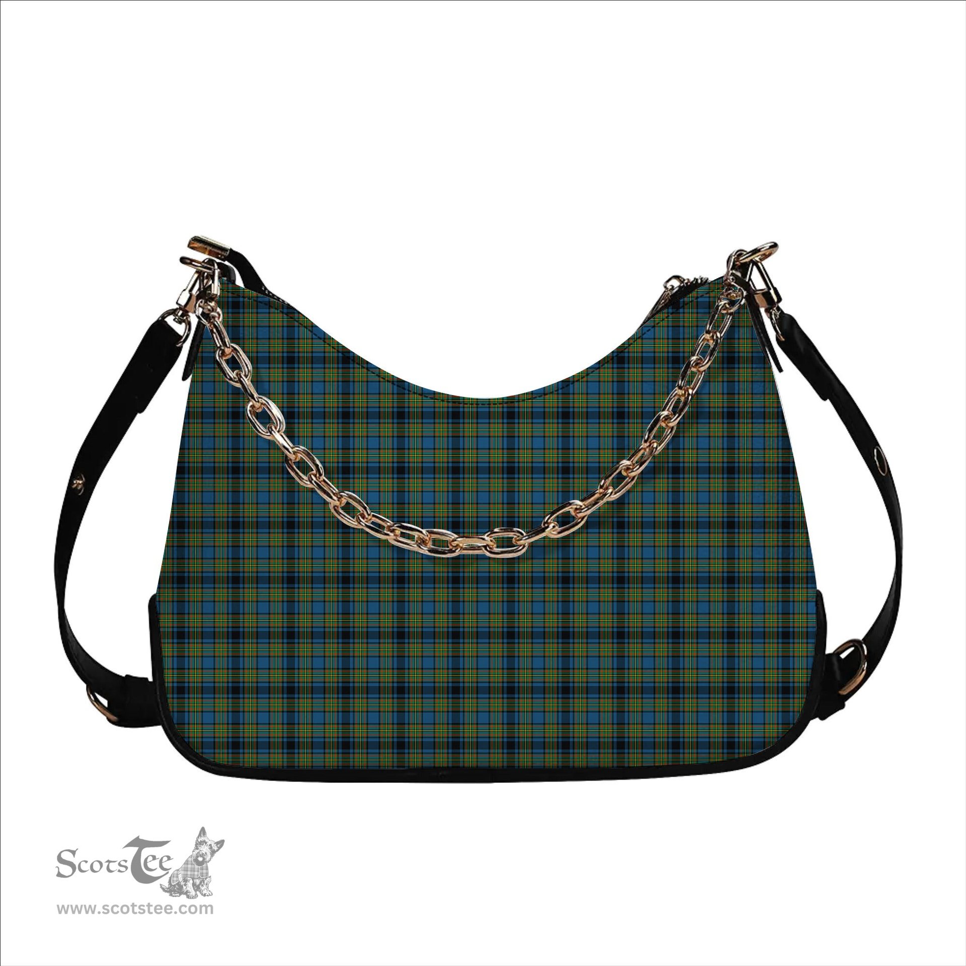 ScotsTee Shop Scottish Gillies Ancient Tartan Handbag Women's Shoulder Bag With Chain