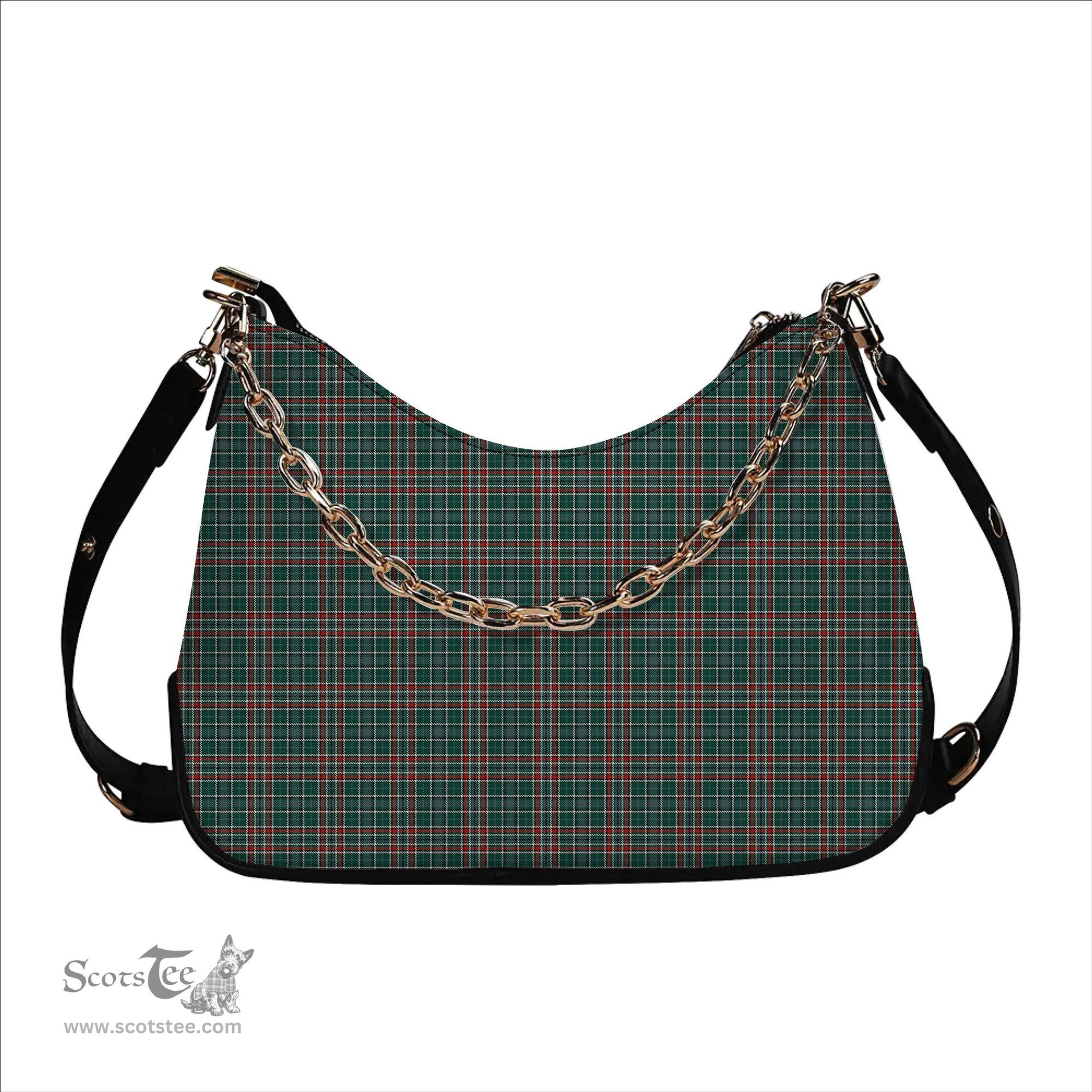 ScotsTee Shop Scottish Gayre Dress Modern Tartan Handbag Women's Shoulder Bag With Chain