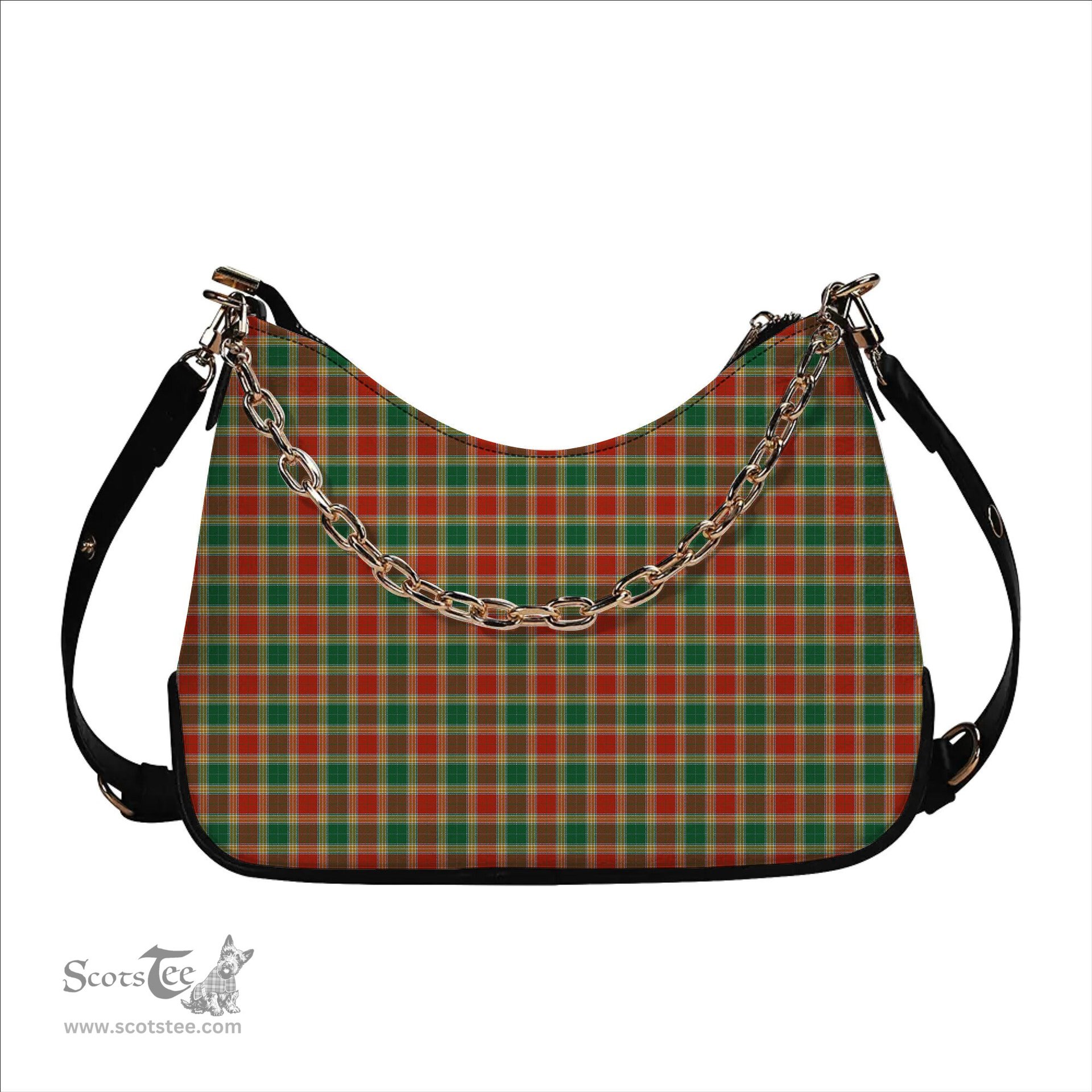 ScotsTee Shop Scottish Gibson Ancient  Tartan Handbag Women's Shoulder Bag With Chain