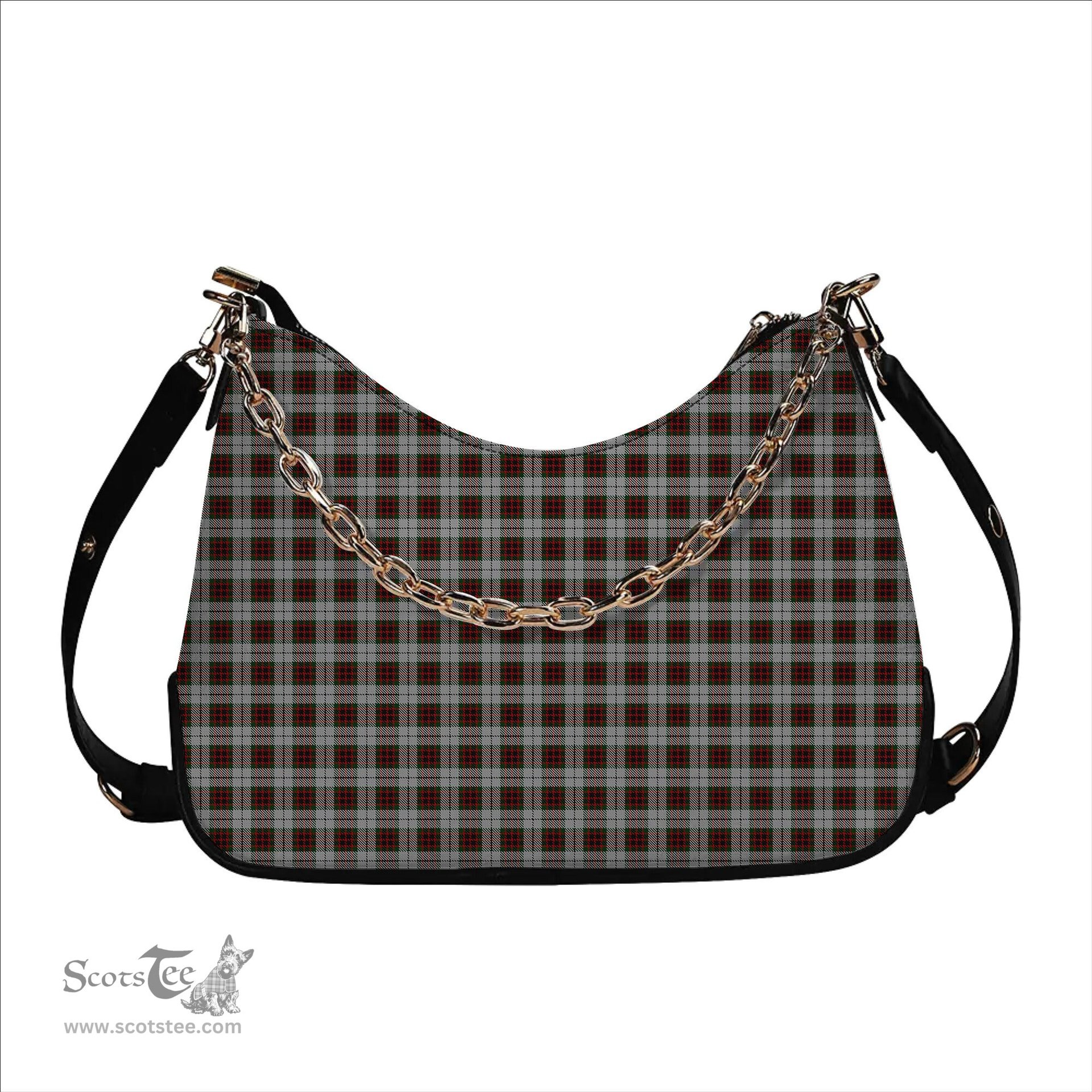ScotsTee Shop Scottish Fraser Dress Tartan Handbag Women's Shoulder Bag With Chain