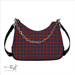 ScotsTee Shop Scottish Fraser of Lovat Modern Tartan Handbag Women's Shoulder Bag With Chain