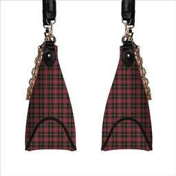 ScotsTee Shop Scottish Galbraith Maroon Ancient Tartan Handbag Women's Shoulder Bag With Chain