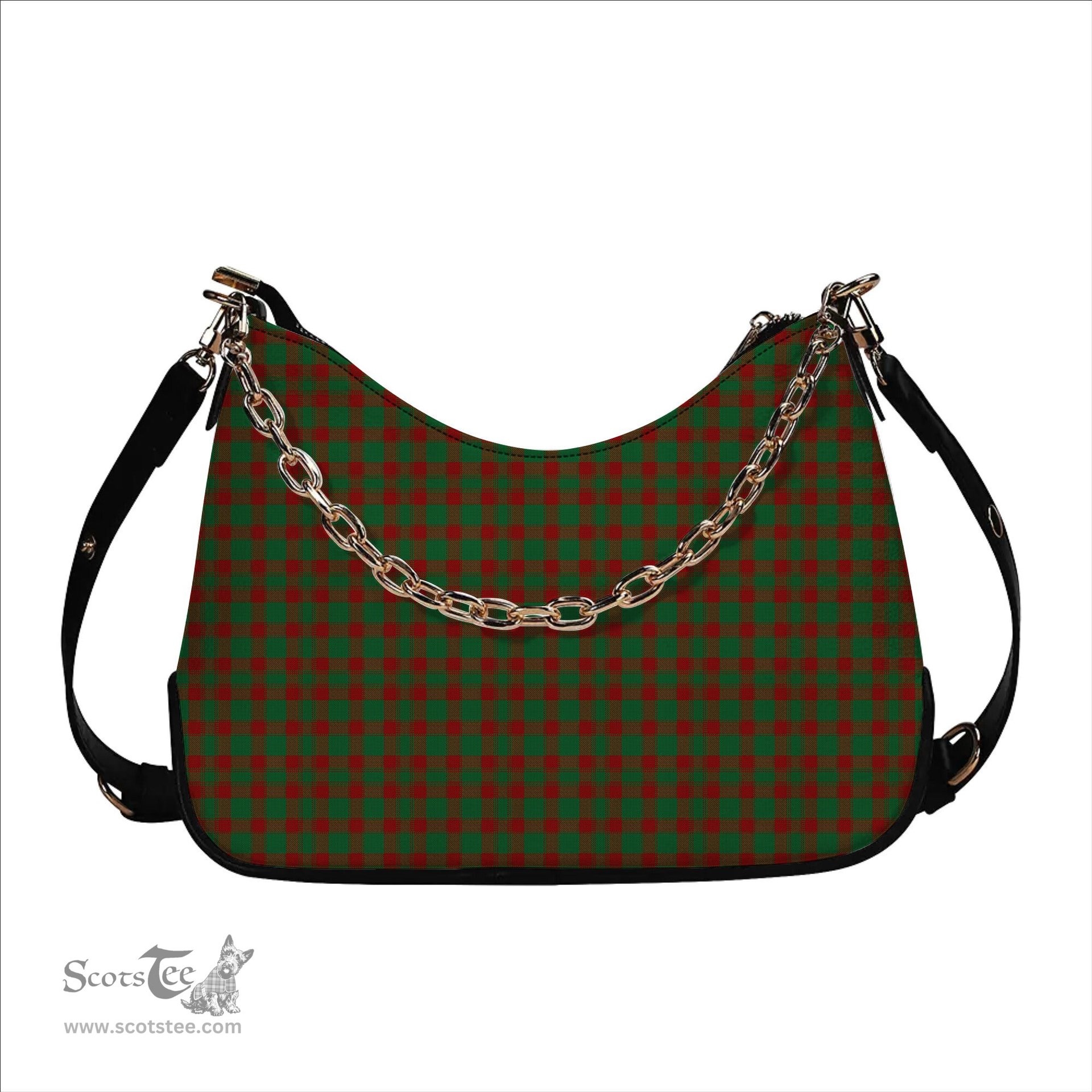 ScotsTee Shop Scottish Donachie Tartan Handbag Women's Shoulder Bag With Chain