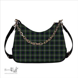 ScotsTee Shop Scottish Farquharson Dress Tartan Handbag Women's Shoulder Bag With Chain