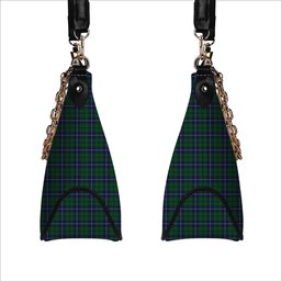 ScotsTee Shop Scottish Douglas Green Wilsons Tartan Handbag Women's Shoulder Bag With Chain
