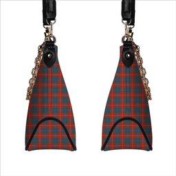 ScotsTee Shop Scottish Fraser Gathering Red Ancient Tartan Handbag Women's Shoulder Bag With Chain