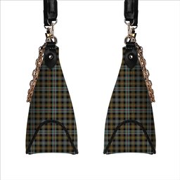 ScotsTee Shop Scottish Farquharson Weathered Tartan Handbag Women's Shoulder Bag With Chain