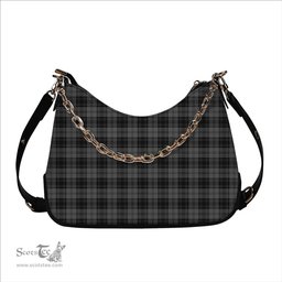 ScotsTee Shop Scottish Douglas Grey Vestiarium Scoticum Tartan Handbag Women's Shoulder Bag With Chain