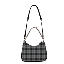ScotsTee Shop Scottish Drummond Grey Ancient Tartan Handbag Women's Shoulder Bag With Chain