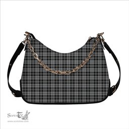 ScotsTee Shop Scottish Drummond Grey Ancient Tartan Handbag Women's Shoulder Bag With Chain