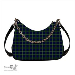 ScotsTee Shop Scottish Forbes Modern Tartan Handbag Women's Shoulder Bag With Chain