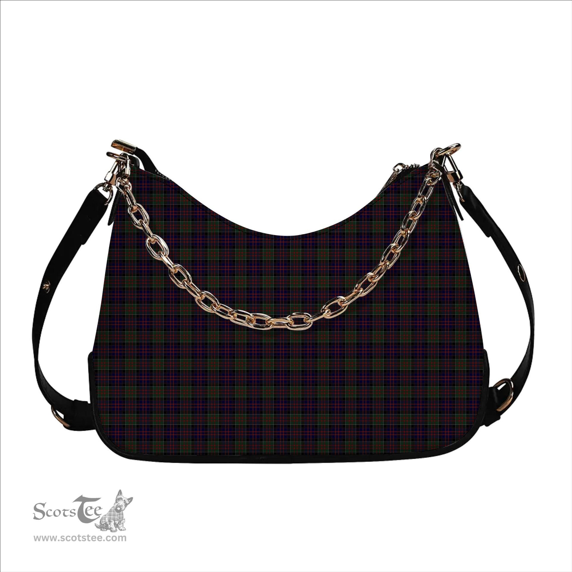 ScotsTee Shop Scottish Donald of Clan Ranald Tartan Handbag Women's Shoulder Bag With Chain