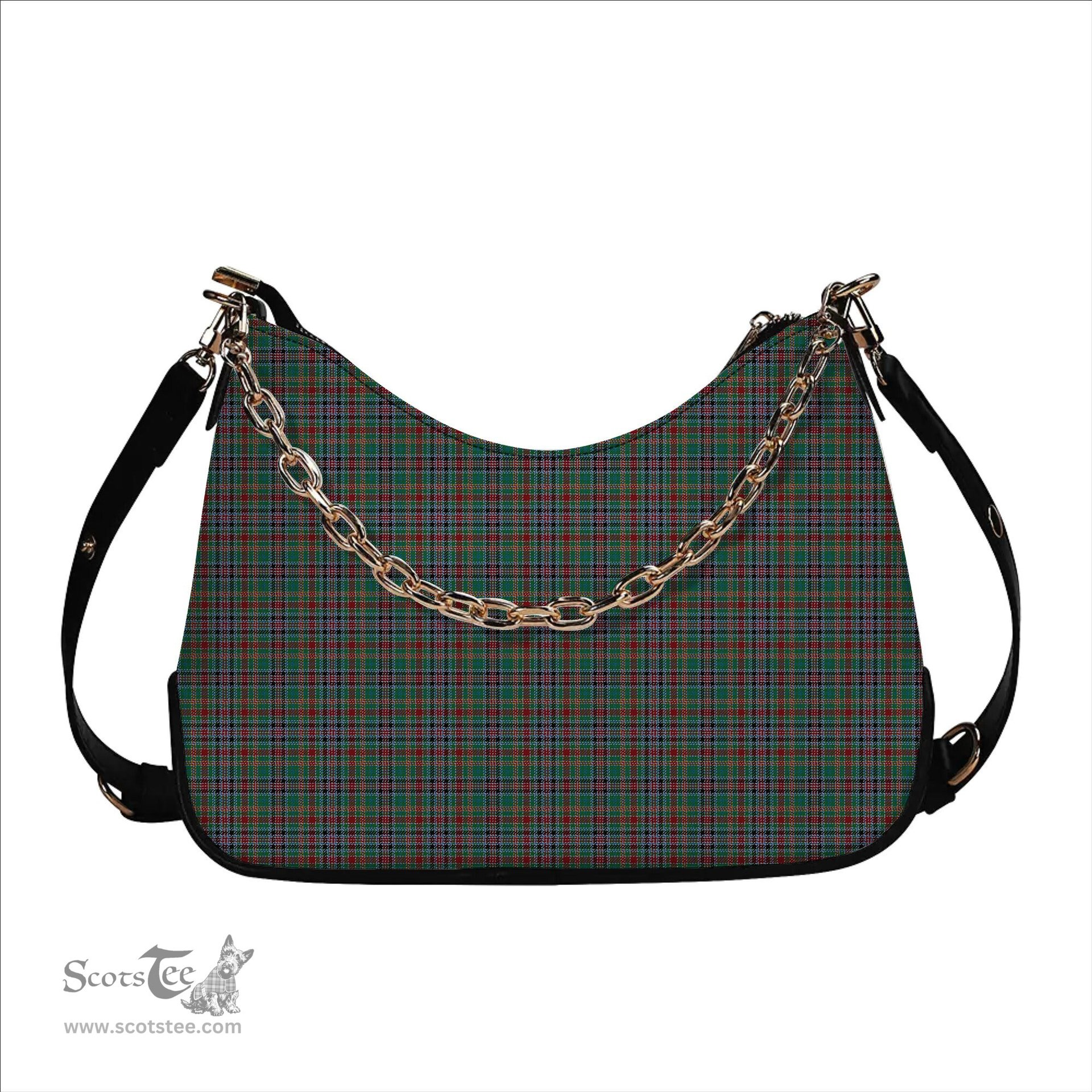ScotsTee Shop Scottish Galbraith Old Ancient Tartan Handbag Women's Shoulder Bag With Chain