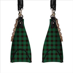 ScotsTee Shop Scottish Douglas Black Ancient Tartan Handbag Women's Shoulder Bag With Chain