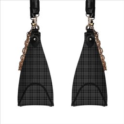 ScotsTee Shop Scottish Drummond Grey Tartan Handbag Women's Shoulder Bag With Chain