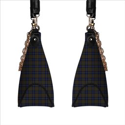 ScotsTee Shop Scottish Douglas Brown Tartan Handbag Women's Shoulder Bag With Chain