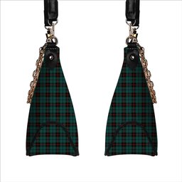 ScotsTee Shop Scottish Douglas Black Modern Tartan Handbag Women's Shoulder Bag With Chain