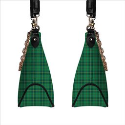 ScotsTee Shop Scottish Galloway Green Modern Tartan Handbag Women's Shoulder Bag With Chain