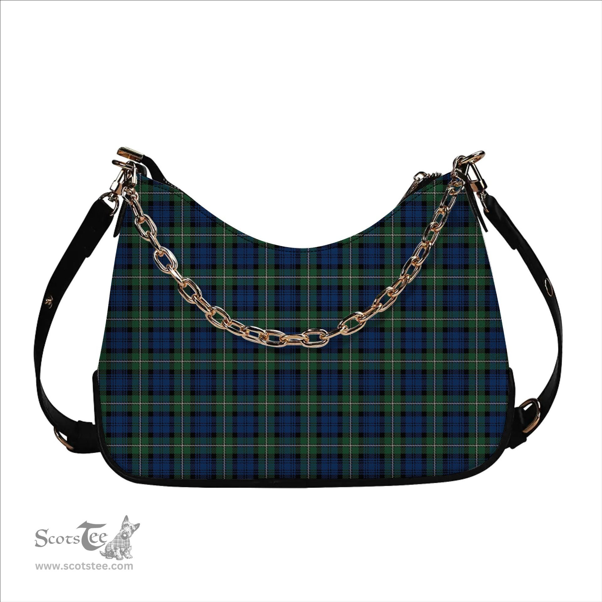 ScotsTee Shop Scottish Forbes Ancient Tartan Handbag Women's Shoulder Bag With Chain