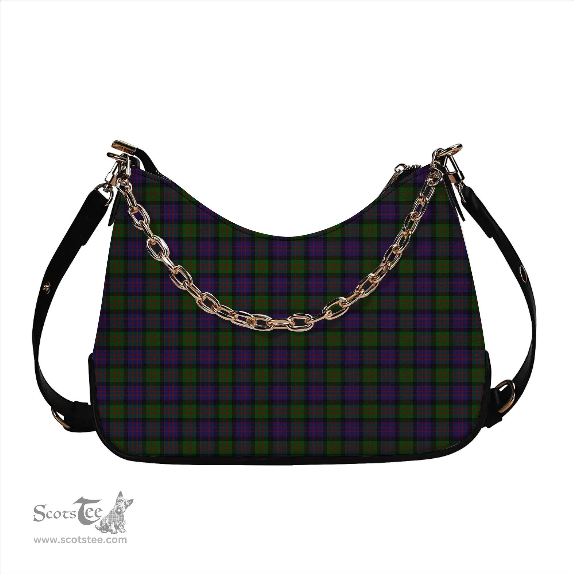 ScotsTee Shop Scottish Donald Tartan Handbag Women's Shoulder Bag With Chain