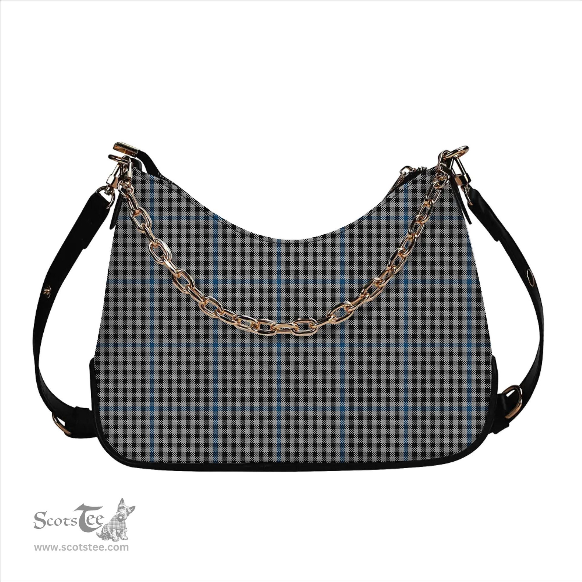 ScotsTee Shop Scottish Gladstanes Tartan Handbag Women's Shoulder Bag With Chain