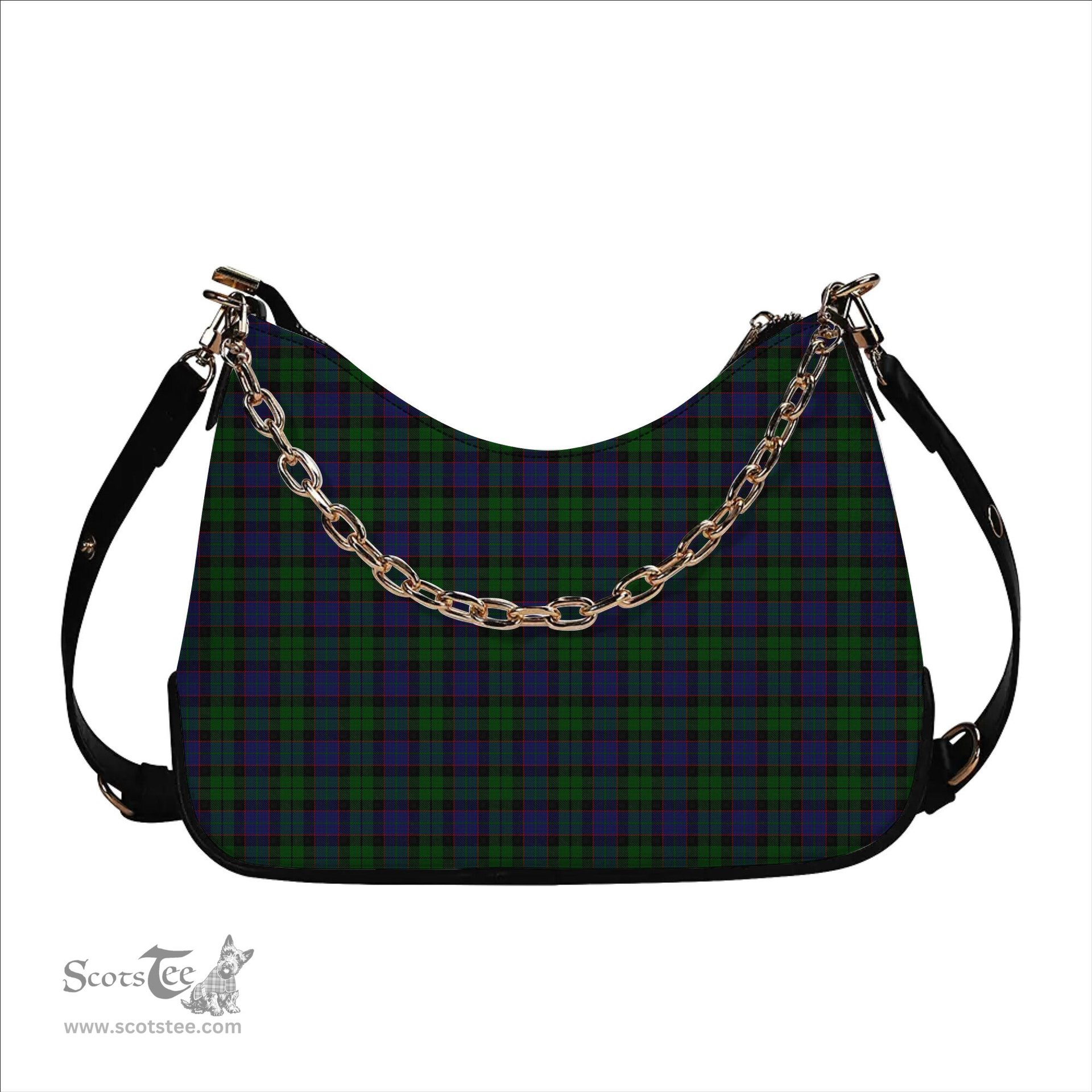 ScotsTee Shop Scottish Ferguson of Balquhidder Tartan Handbag Women's Shoulder Bag With Chain