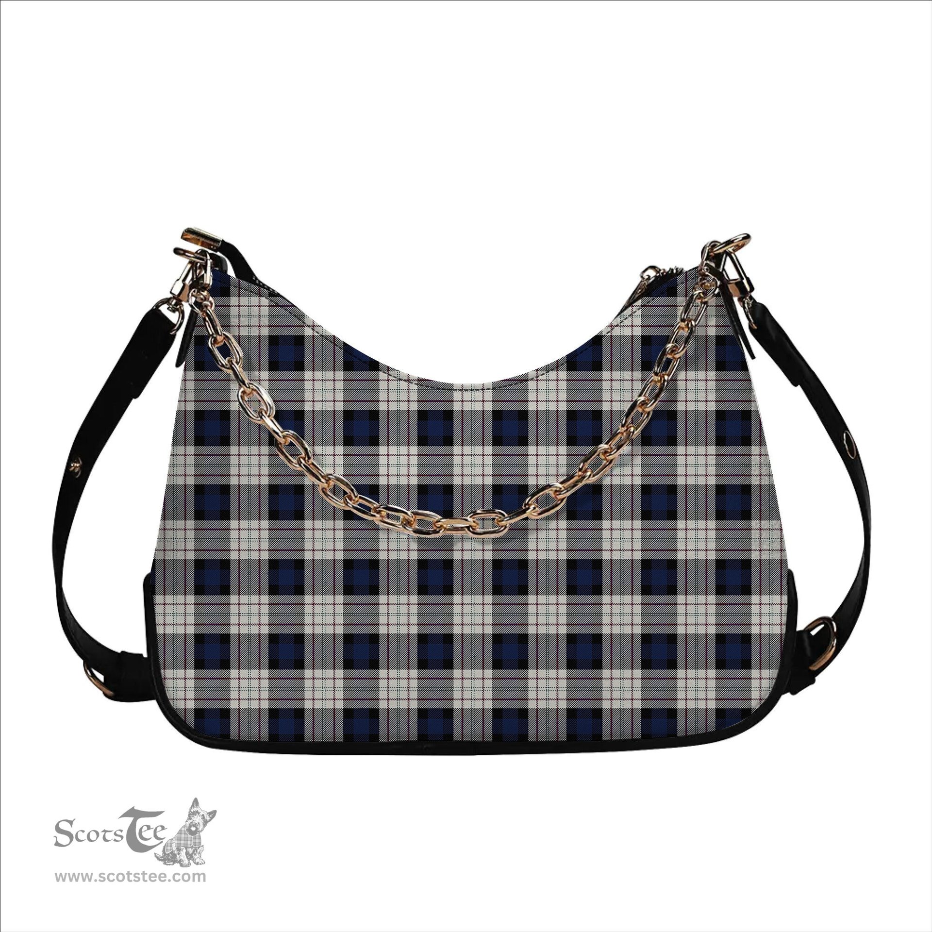 ScotsTee Shop Scottish Ferguson Dress Tartan Handbag Women's Shoulder Bag With Chain