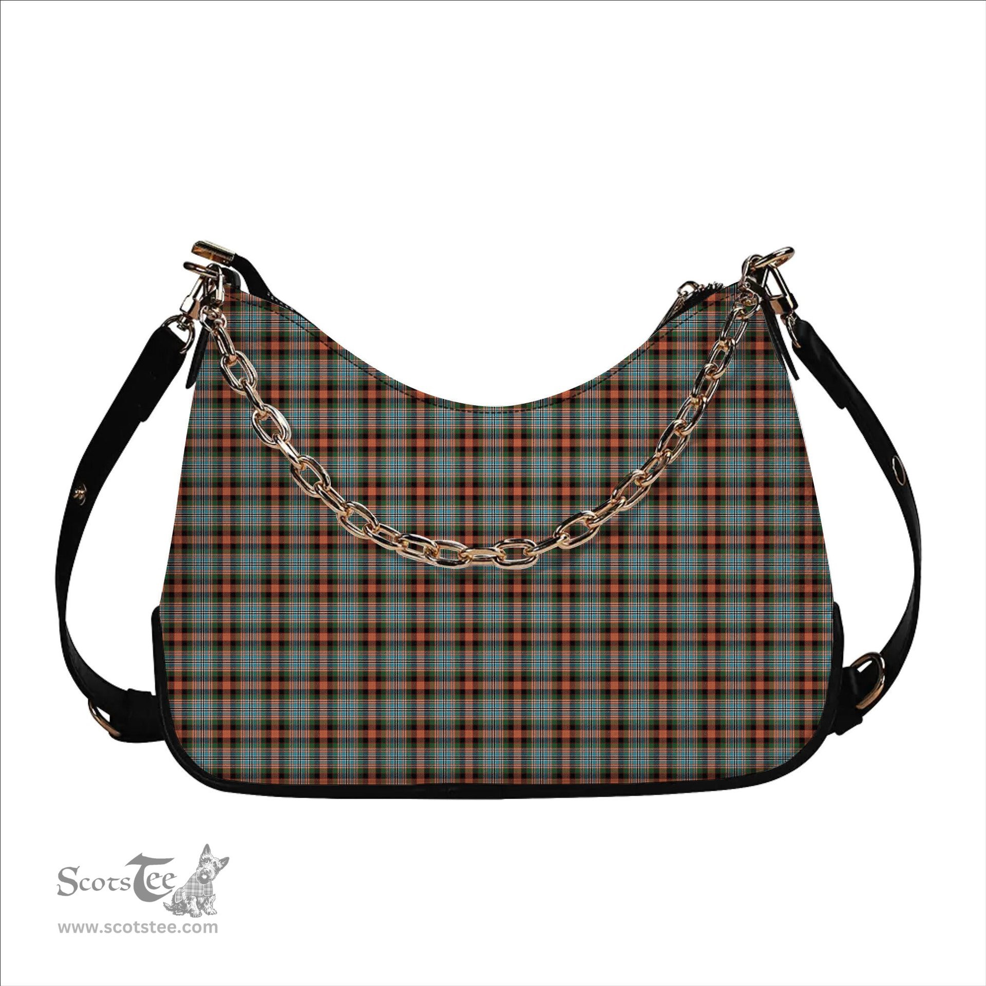 ScotsTee Shop Scottish Dundee 2003 Ancient Clan Tartan Handbag Women's Shoulder Bag With Chain
