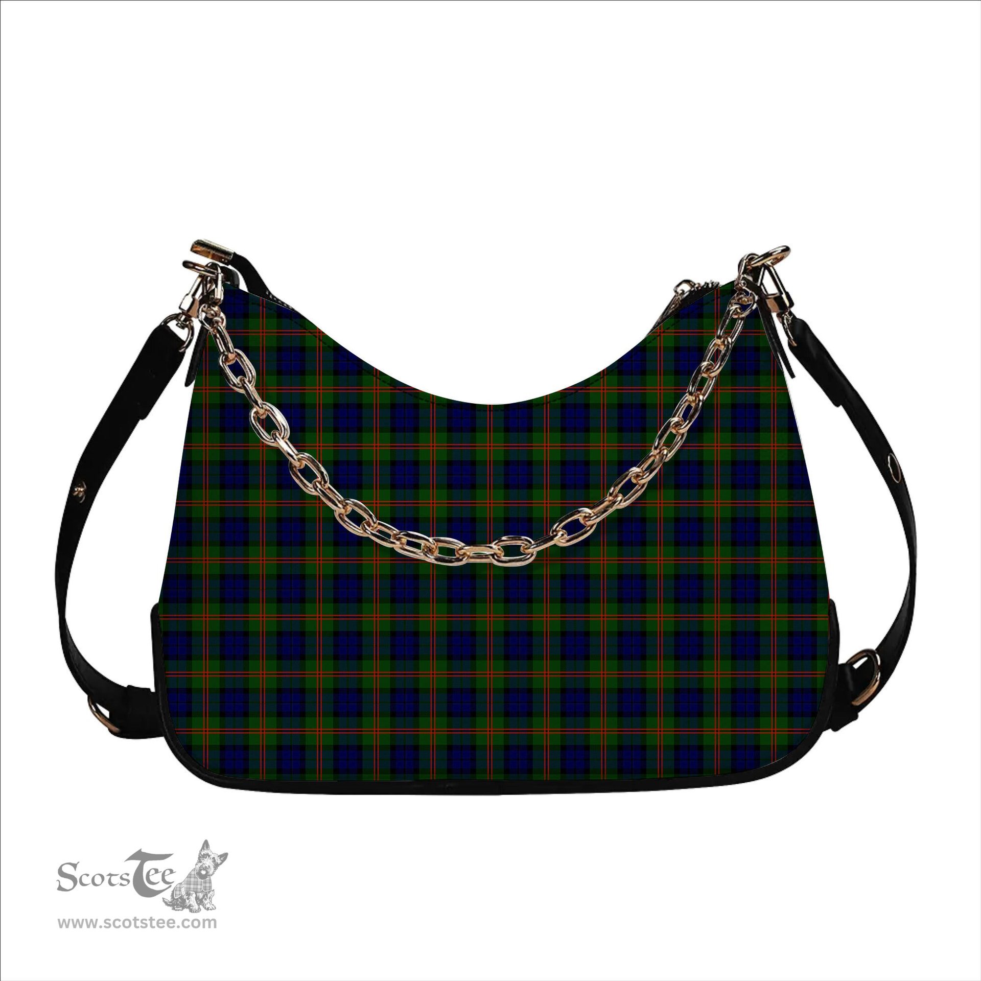 ScotsTee Shop Scottish Dundas Modern 02 Tartan Handbag Women's Shoulder Bag With Chain
