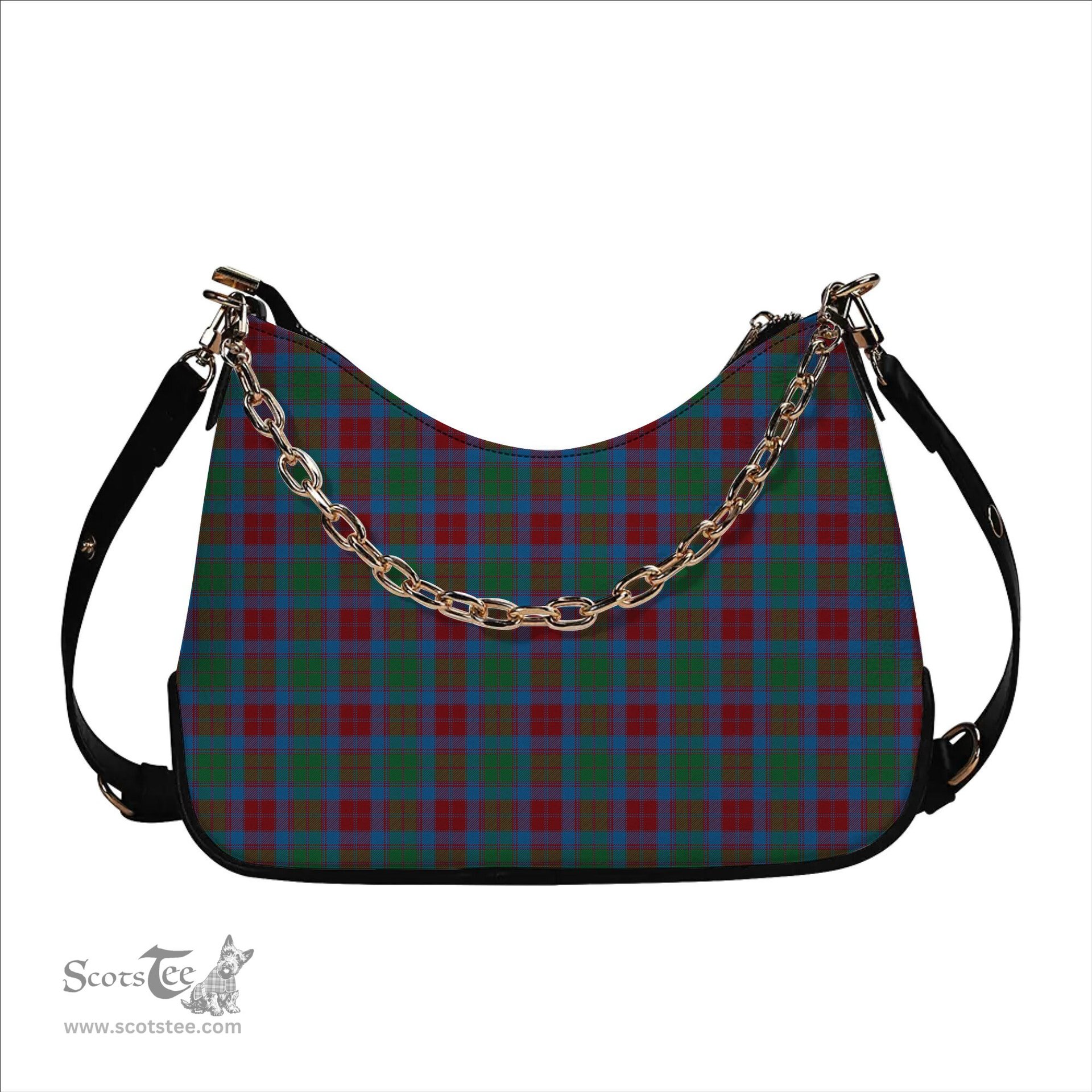 ScotsTee Shop Scottish Fraser of Altyre Ancient Tartan Handbag Women's Shoulder Bag With Chain