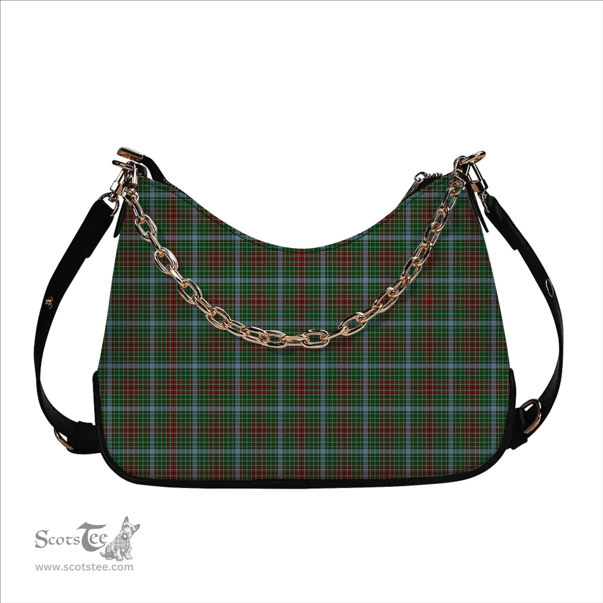 ScotsTee Shop Scottish Gayre Tartan Handbag Women's Shoulder Bag With Chain