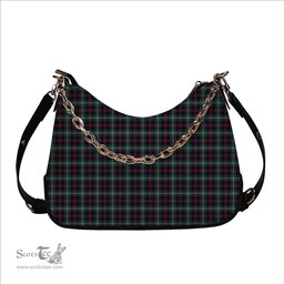 ScotsTee Shop Scottish Davidson Double Modern Tartan Handbag Women's Shoulder Bag With Chain