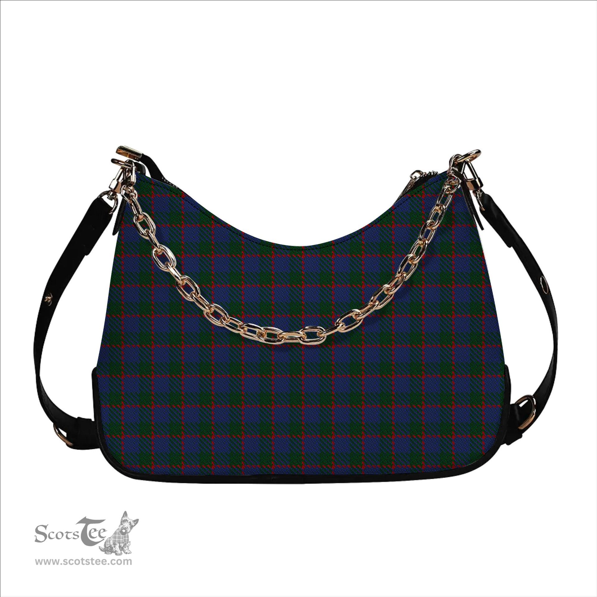 ScotsTee Shop Scottish Ferguson 1819 Tartan Handbag Women's Shoulder Bag With Chain