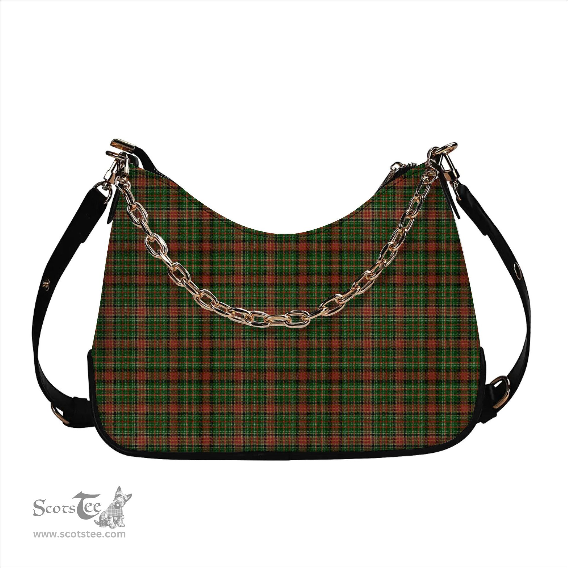 ScotsTee Shop Scottish Dalrymple of Castleton Tartan Handbag Women's Shoulder Bag With Chain