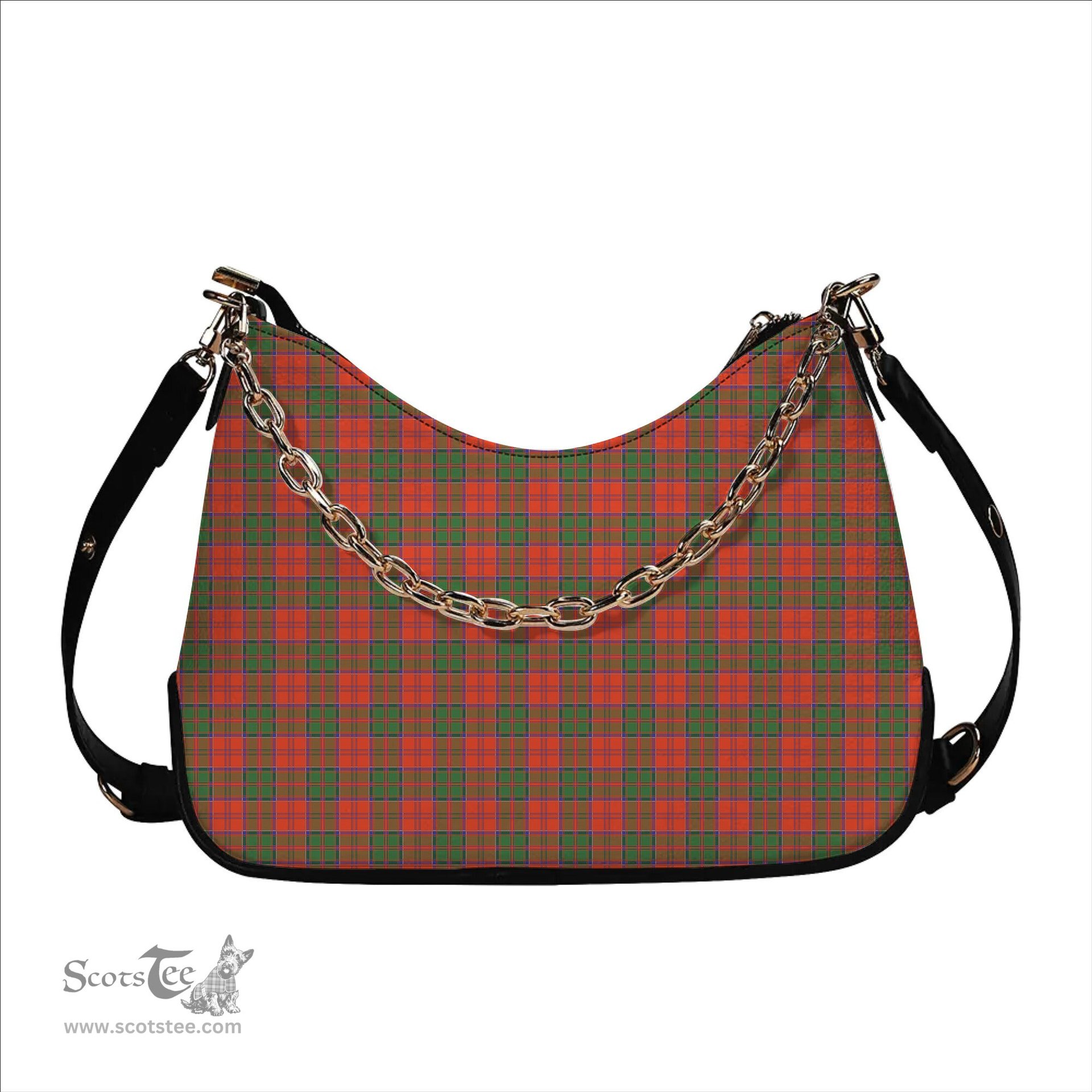 ScotsTee Shop Scottish Grant Ancient Tartan Handbag Women's Shoulder Bag With Chain