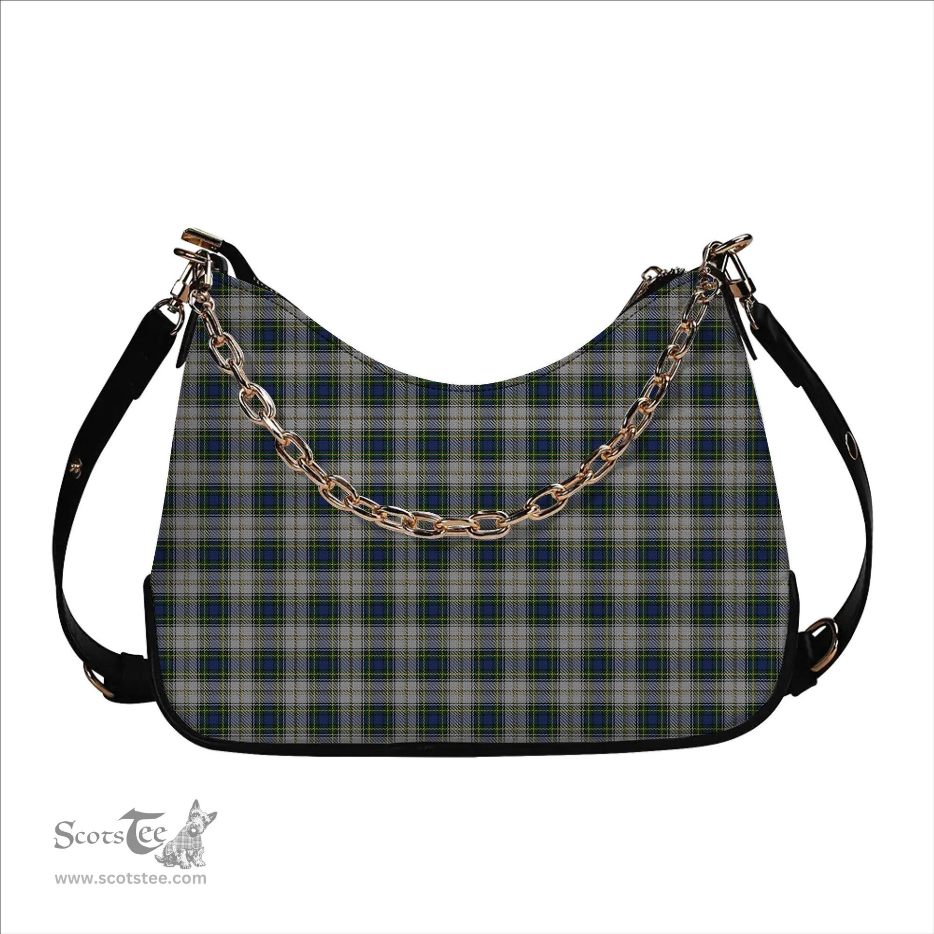 ScotsTee Shop Scottish Gordon Dress 4 Tartan Handbag Women's Shoulder Bag With Chain