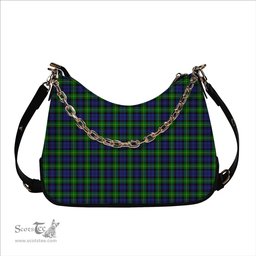 ScotsTee Shop Scottish Gordon Modern Tartan Handbag Women's Shoulder Bag With Chain