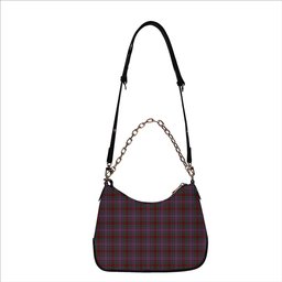 ScotsTee Shop Scottish Gordon Red 1819 Tartan Handbag Women's Shoulder Bag With Chain