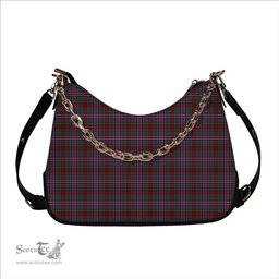 ScotsTee Shop Scottish Gordon Red 1819 Tartan Handbag Women's Shoulder Bag With Chain