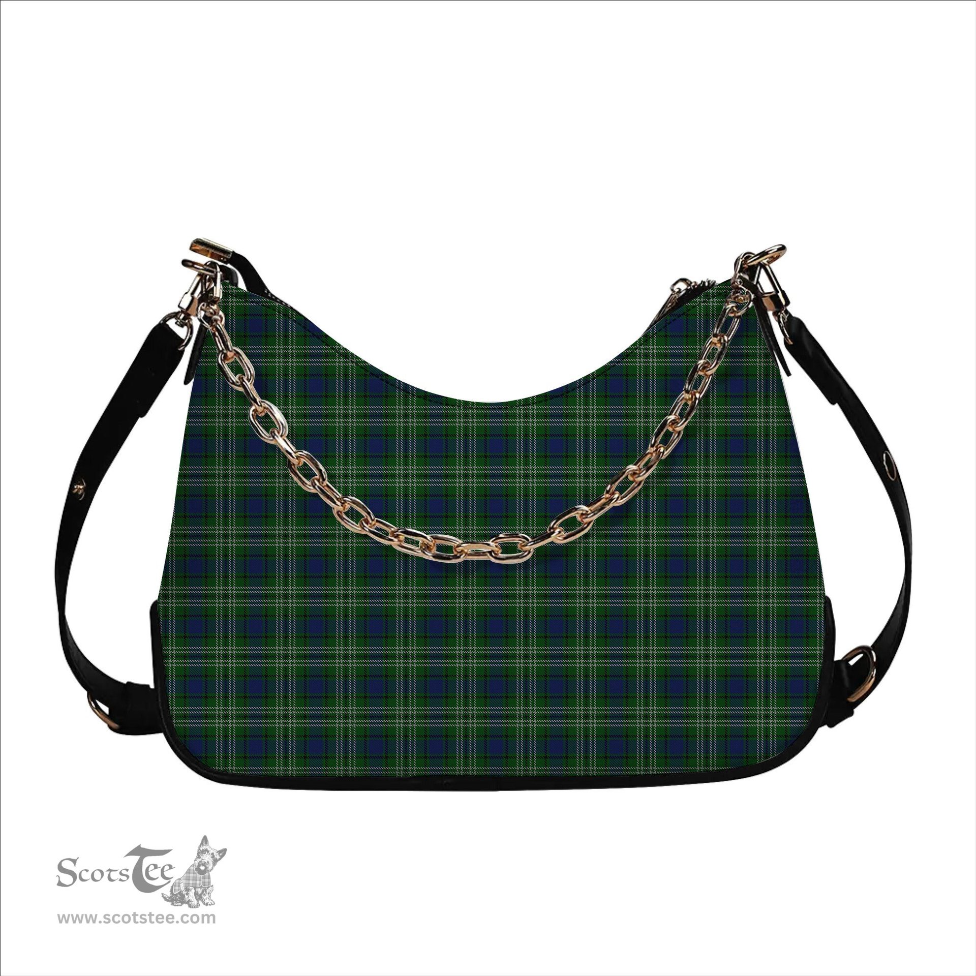 ScotsTee Shop Scottish Graden Tartan Handbag Women's Shoulder Bag With Chain