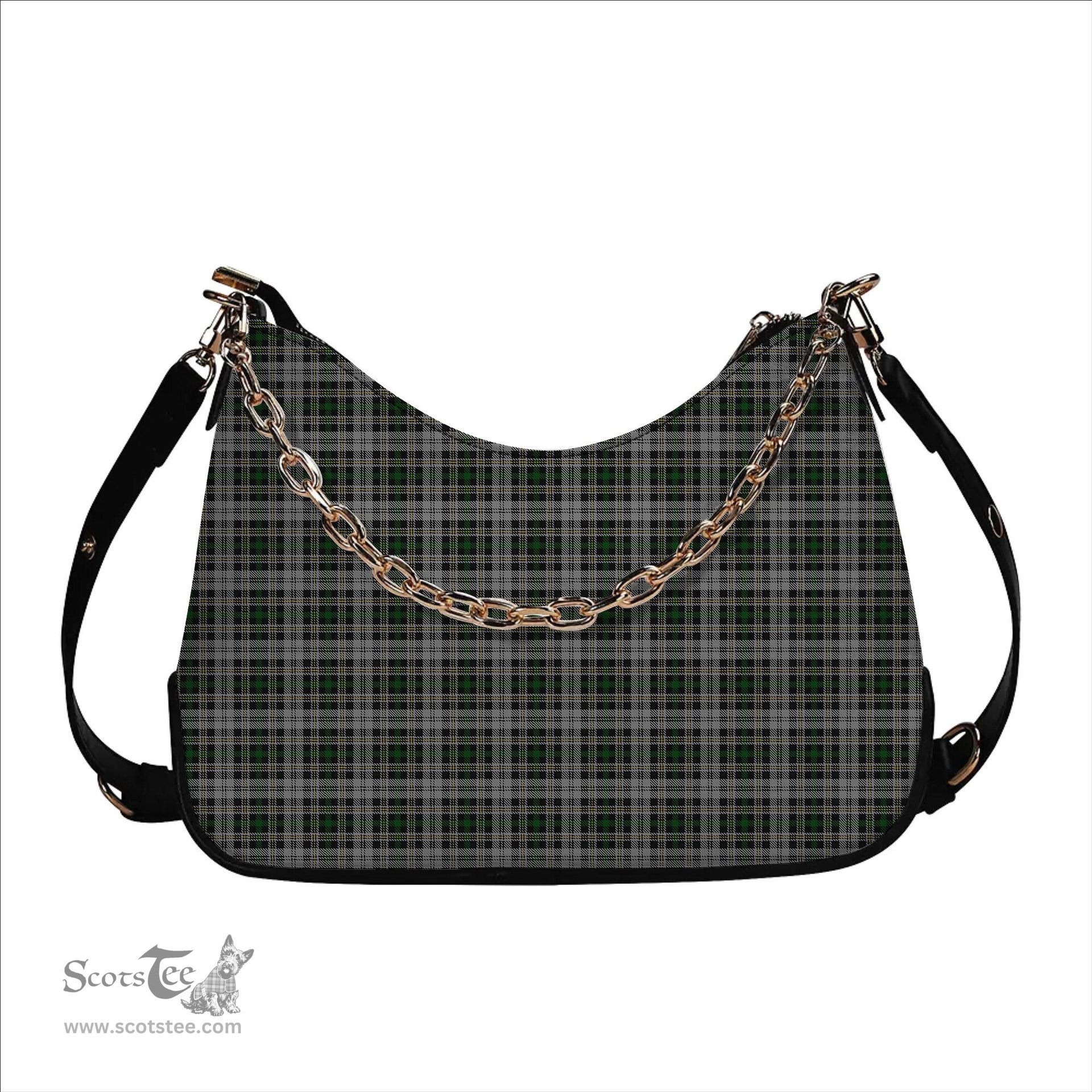 ScotsTee Shop Scottish Dalgliesh Dress Tartan Handbag Women's Shoulder Bag With Chain