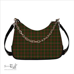 ScotsTee Shop Scottish Goldstraw Tartan Handbag Women's Shoulder Bag With Chain