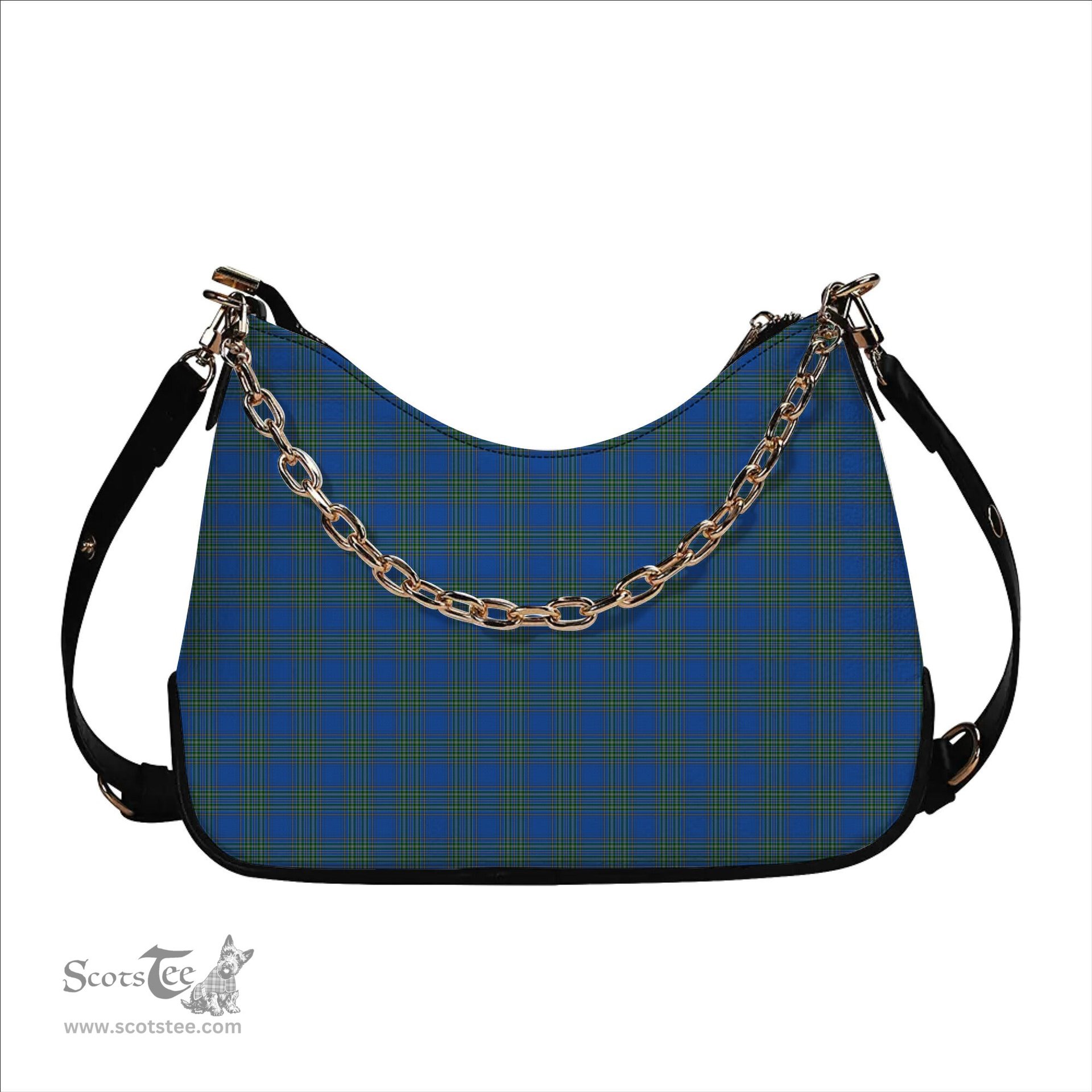 ScotsTee Shop Scottish Dallas Tartan Handbag Women's Shoulder Bag With Chain