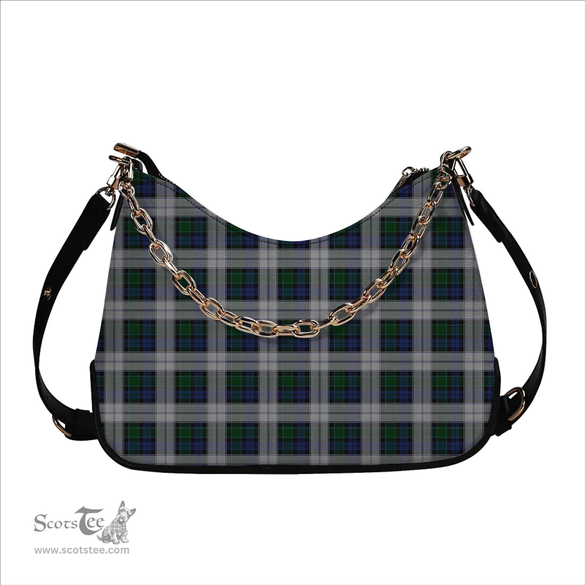 ScotsTee Shop Scottish Graham Dress Tartan Handbag Women's Shoulder Bag With Chain