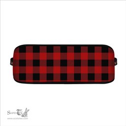 ScotsTee Shop Scottish Gregor Red & Black Modern Tartan Handbag Women's Shoulder Bag With Chain