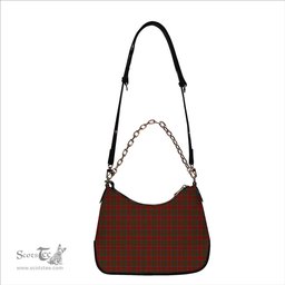 ScotsTee Shop Scottish Stewart of Galloway Wilsons’ Tartan Handbag Women's Shoulder Bag With Chain